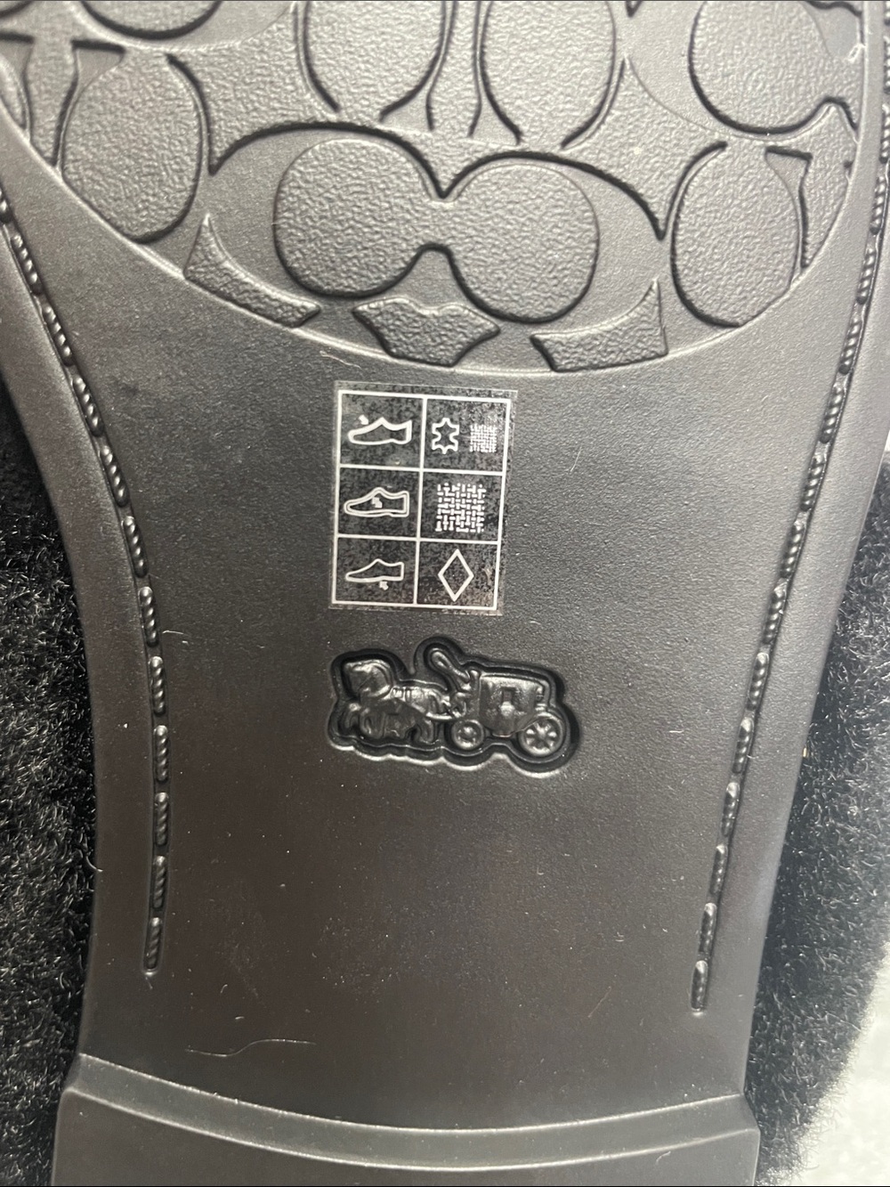 NWOT Coach Sherpa & Suede Signature Flat Mule - Picture 6 of 12